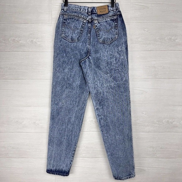 Vintage Levi's Jeans Women 26x31 Acid Wash Mom USA 80s Orange Tab High Rise - Picture 5 of 15